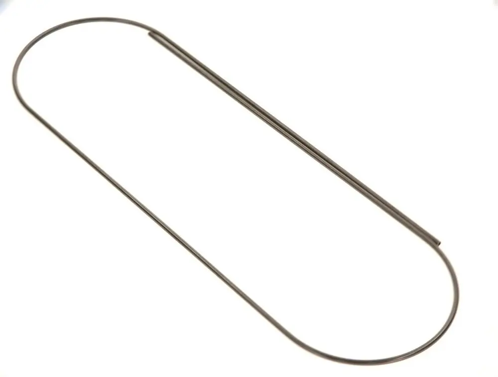 Stahldraht in ovaler Form, möglicherweise für Zündgasleitungen von Bosch. Das Produkt weist eine einfache, geschwungene Struktur auf.
